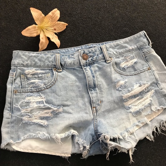 American Eagle Outfitters Pants - American Eagle Shorts Cutoff Denim Distressed 12
